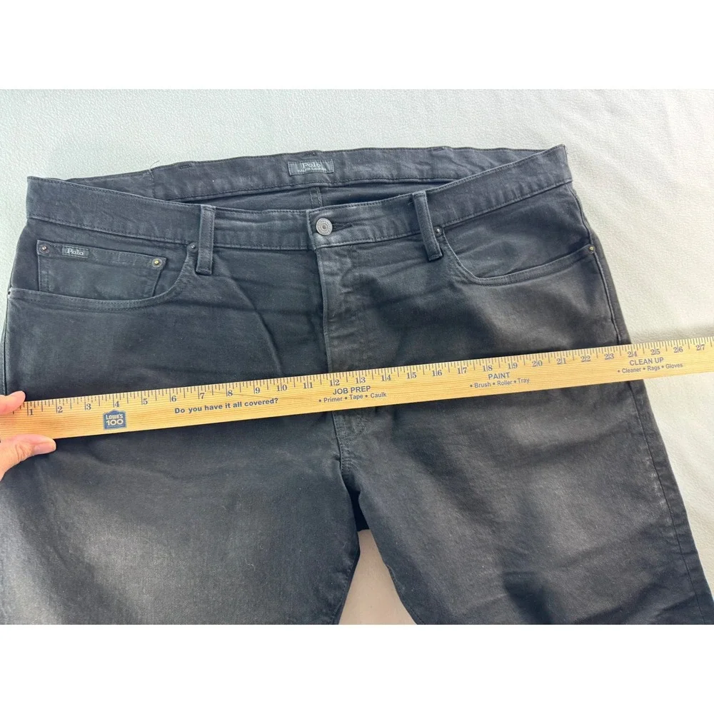 Polo‎ Ralph Lauren Mens Varick Black Slim Straight Leg Jeans Size 42x32 Tag 40